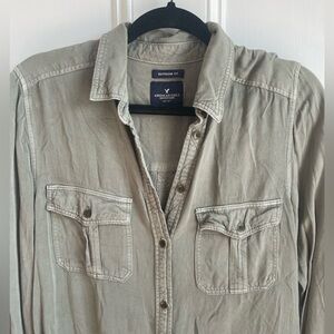 American Eagle Green Button Down